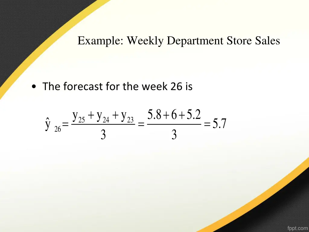 example weekly department store sales 3