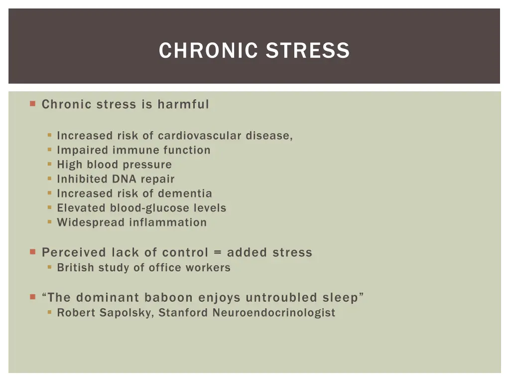 chronic stress