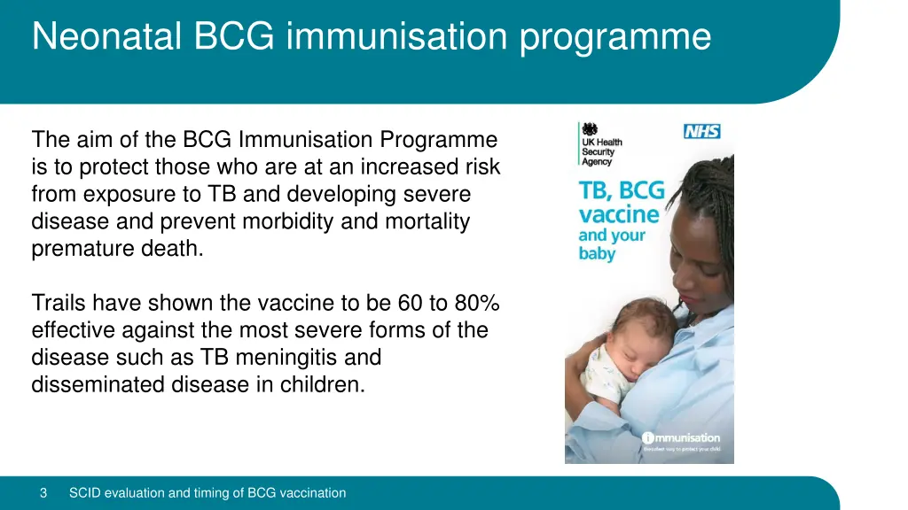 neonatal bcg immunisation programme