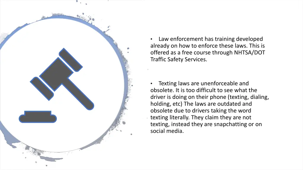 law enforcement has training developed already