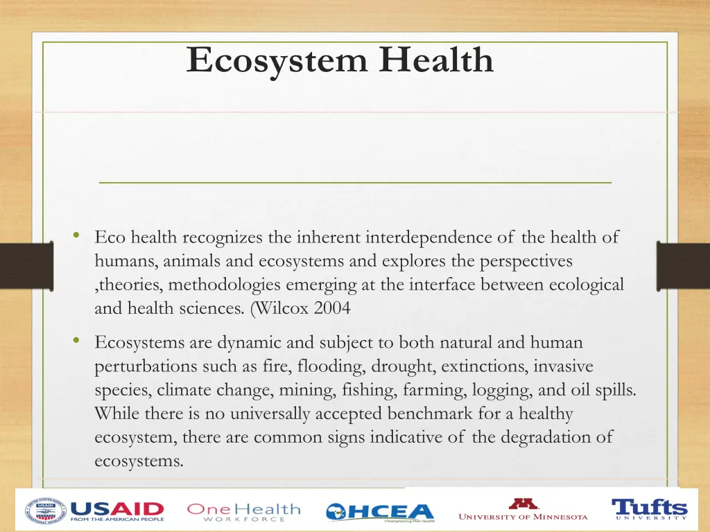 ecosystem health 1