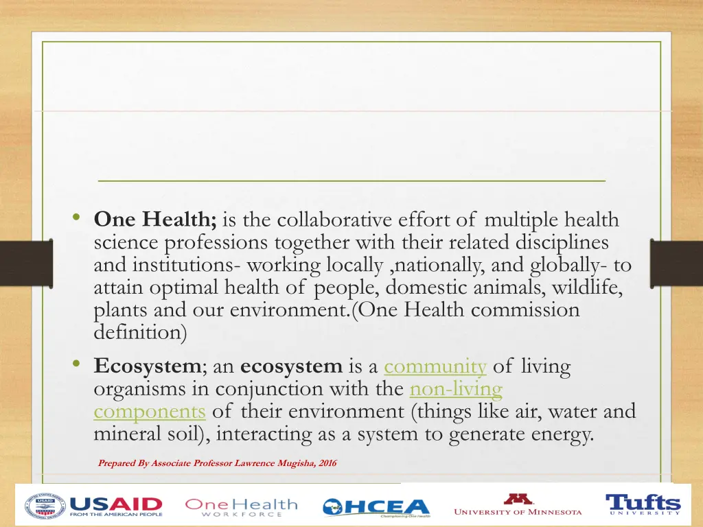 one health is the collaborative effort