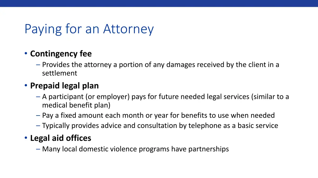 paying for an attorney 1