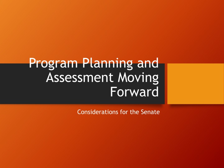 program planning and assessment moving