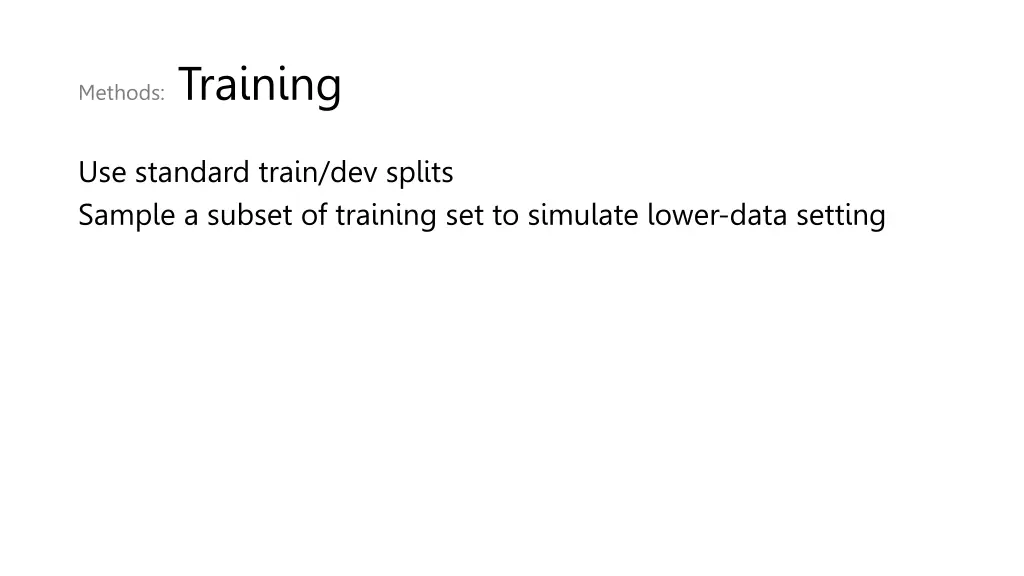 methods training