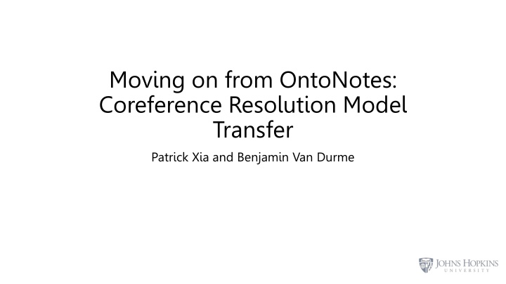 moving on from ontonotes coreference resolution