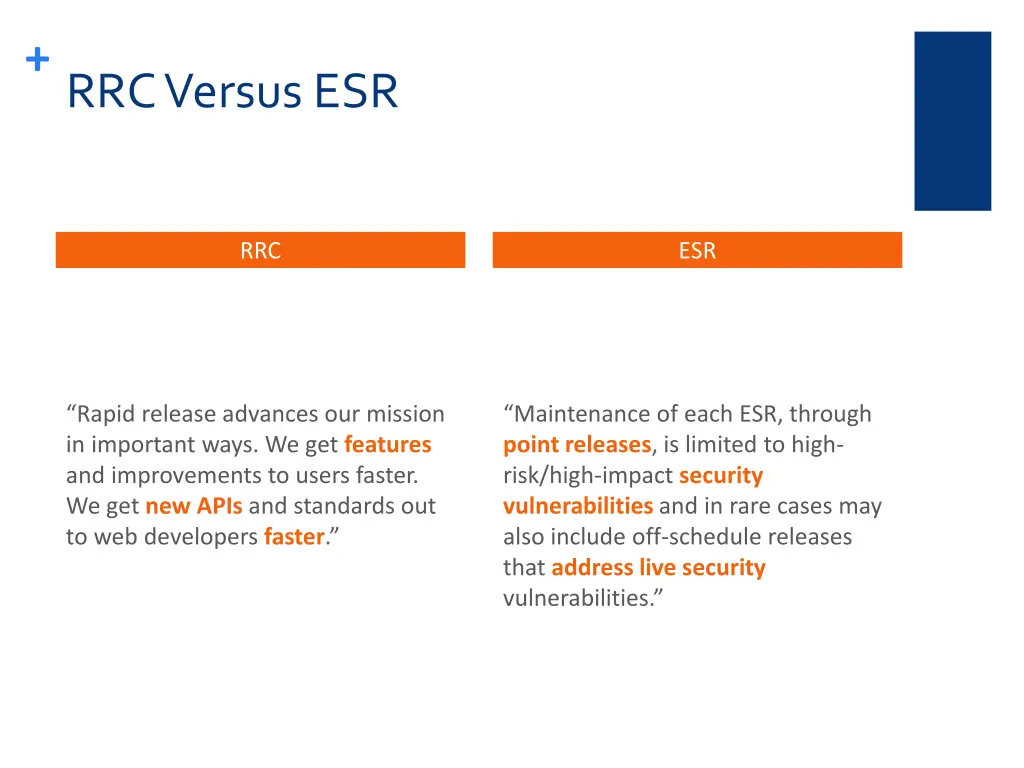 rrc versus esr