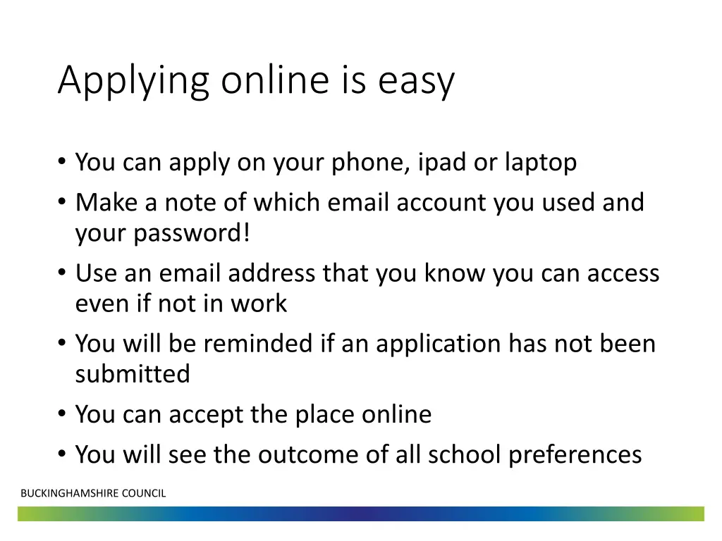 applying online is easy