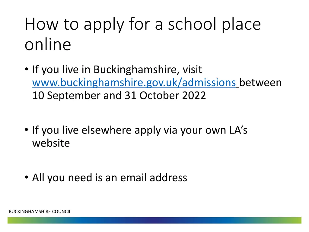 how to apply for a school place online