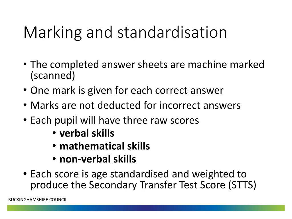 marking and standardisation