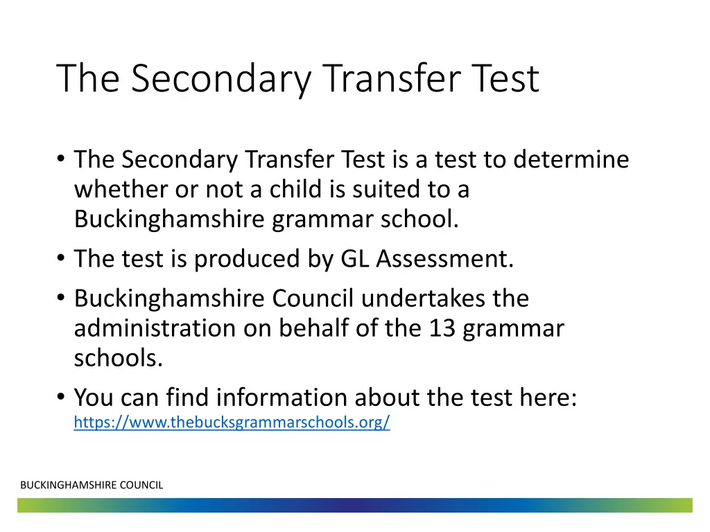 the secondary transfer test 1