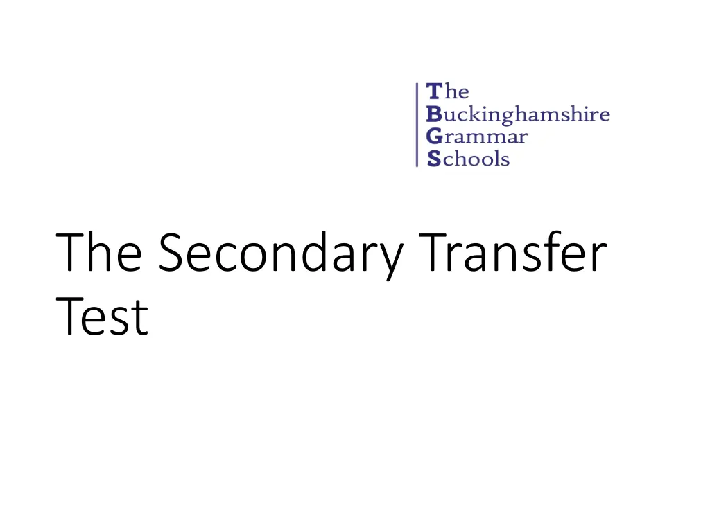 the secondary transfer test