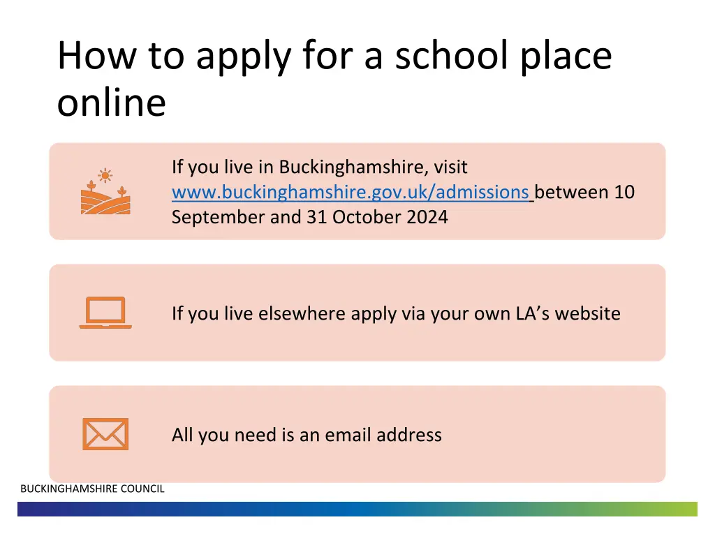 how to apply for a school place online