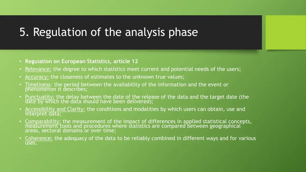 5 regulation of the analysis phase 3