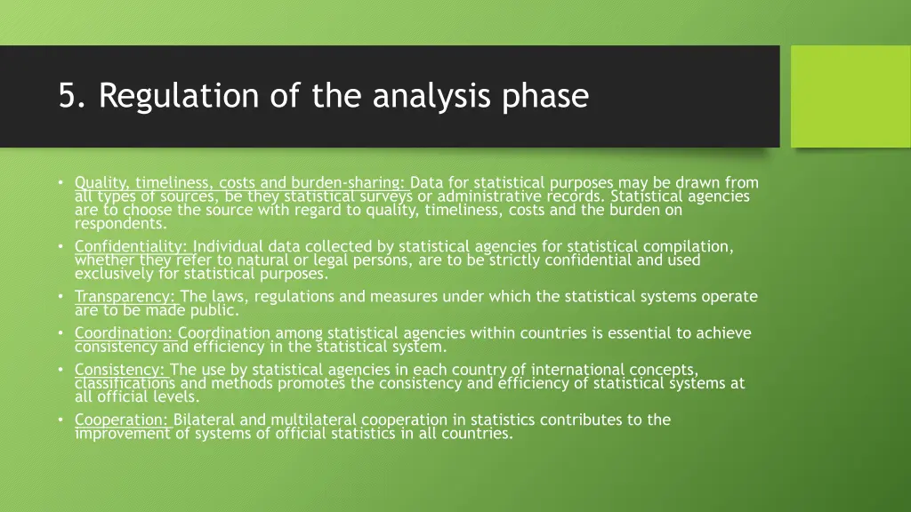 5 regulation of the analysis phase 5