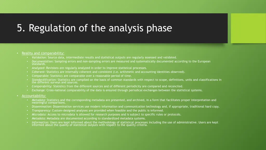 5 regulation of the analysis phase 9