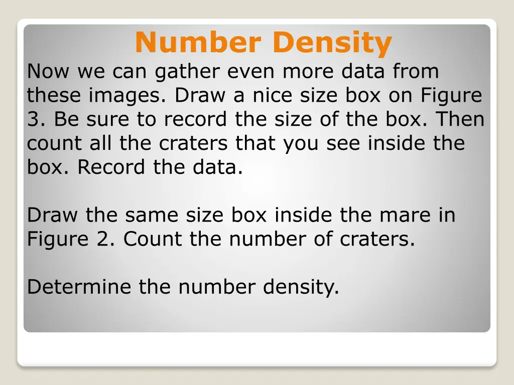 number density now we can gather even more data