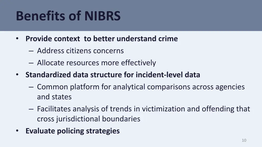 benefits of nibrs