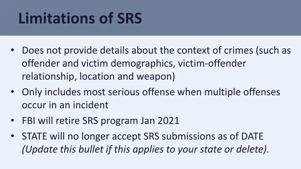 limitations of srs