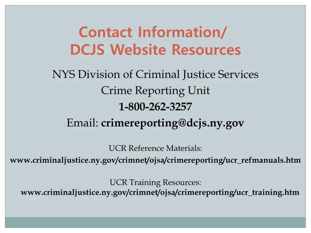 contact information dcjs website resources