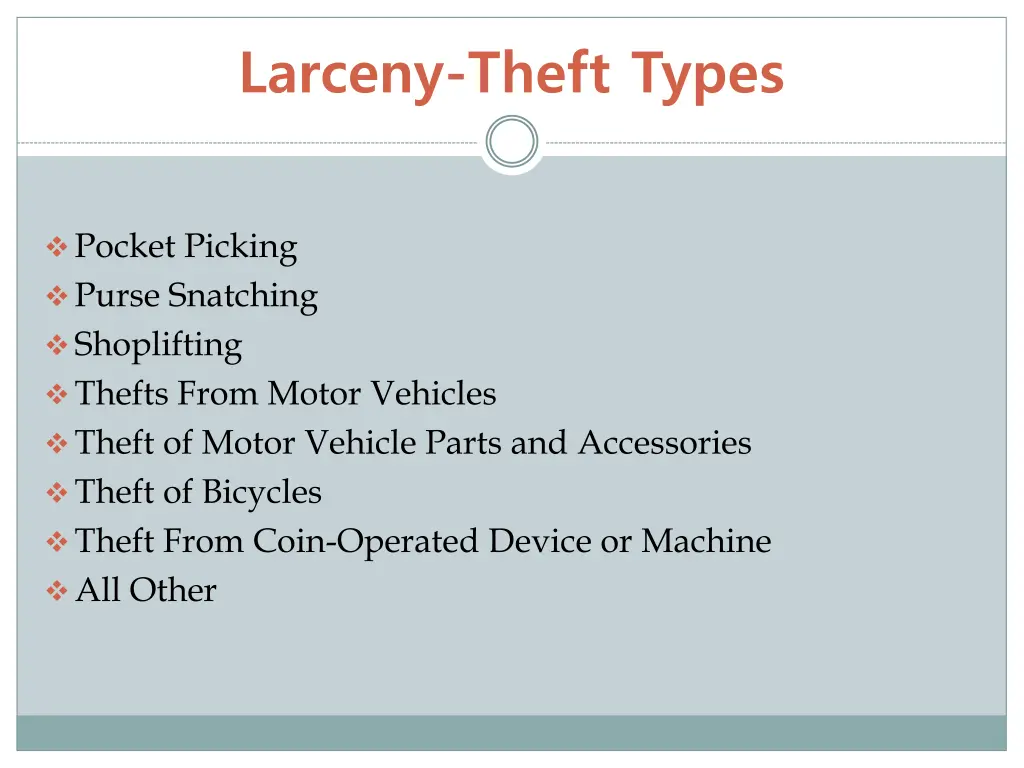 larceny theft types