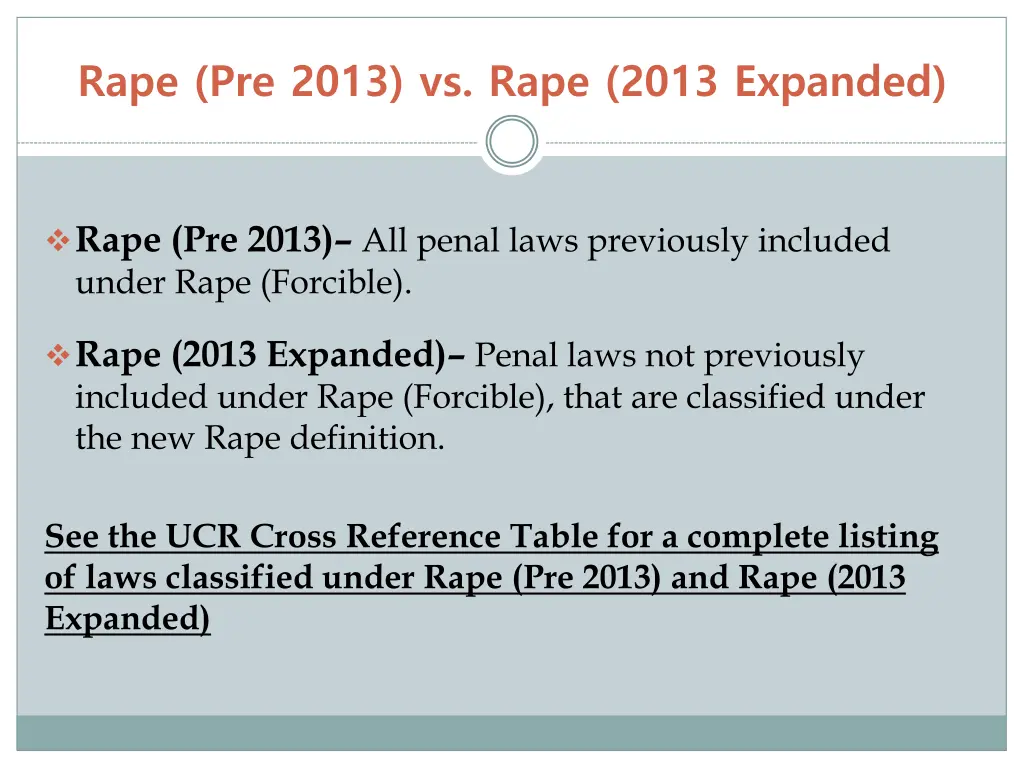 rape pre 2013 vs rape 2013 expanded