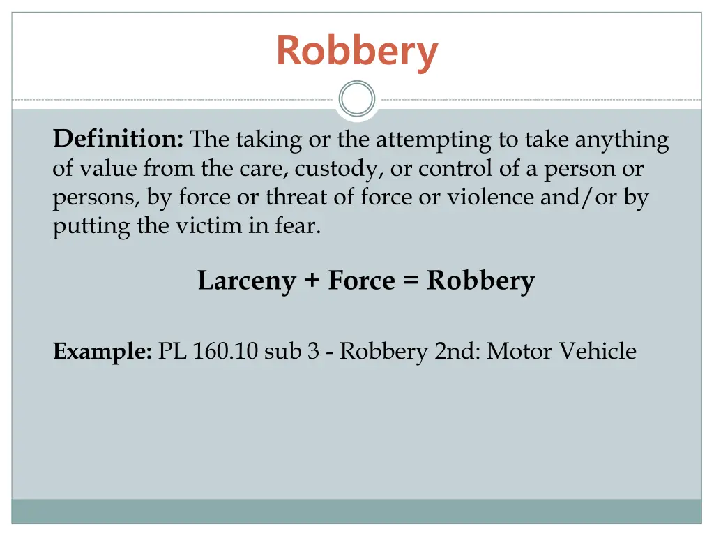 robbery