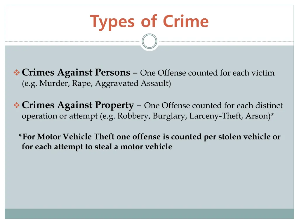 types of crime