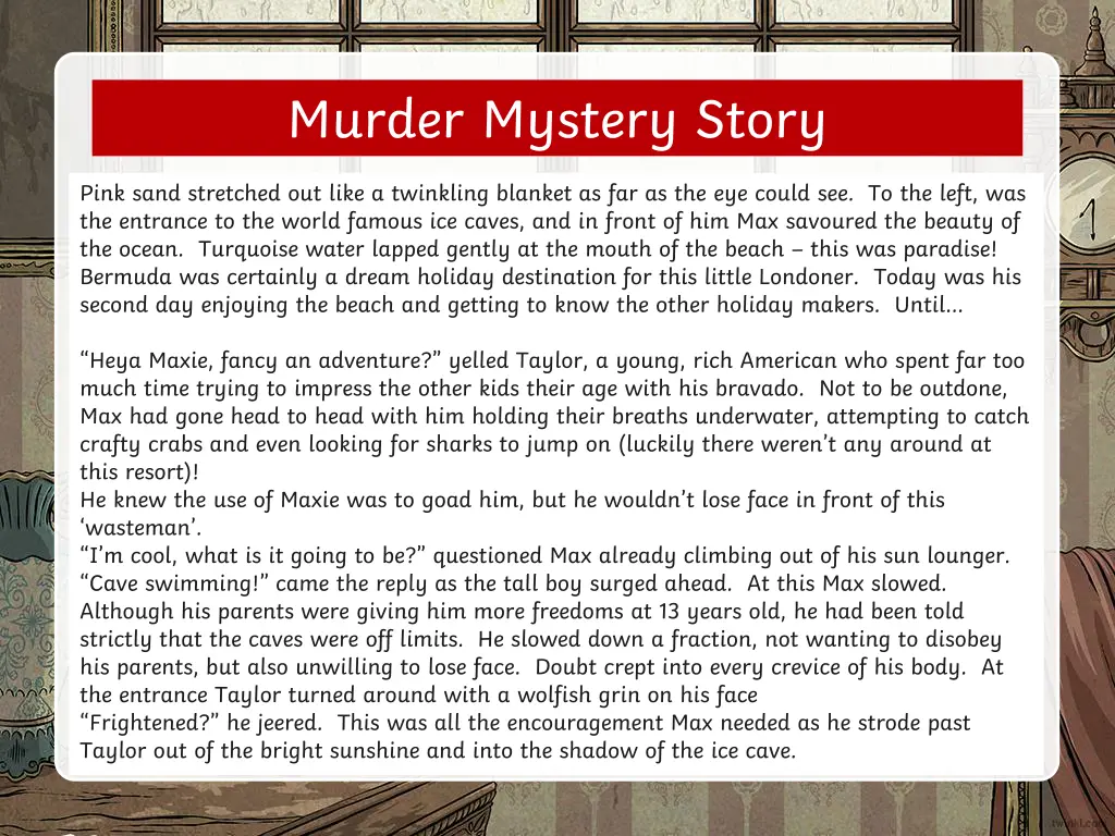 murder mystery story 1