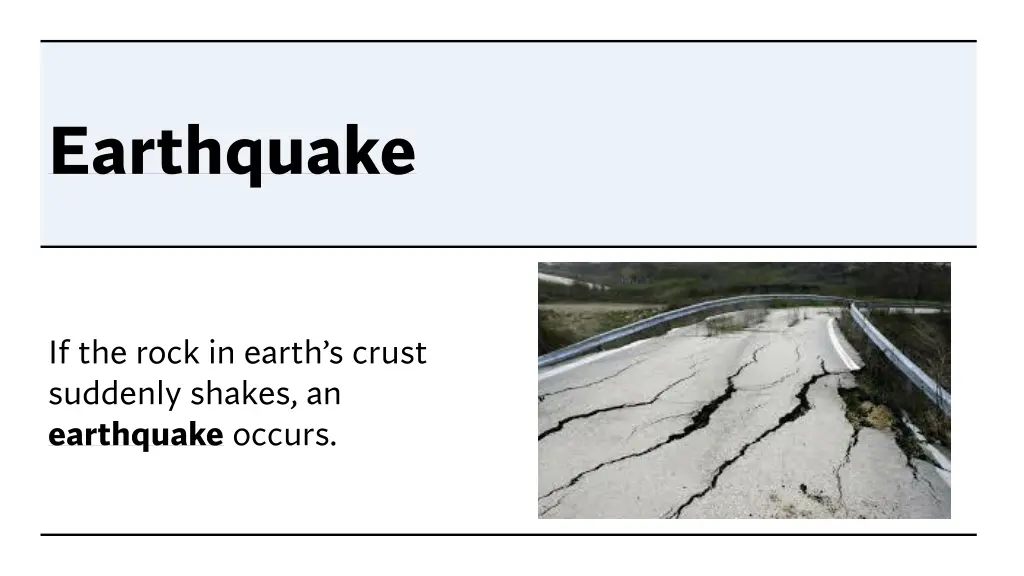 earthquake