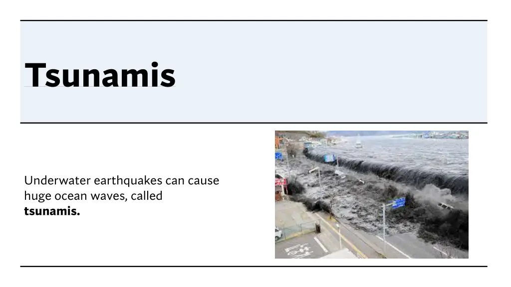 tsunamis