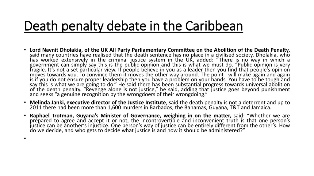 death penalty debate in the caribbean death 3