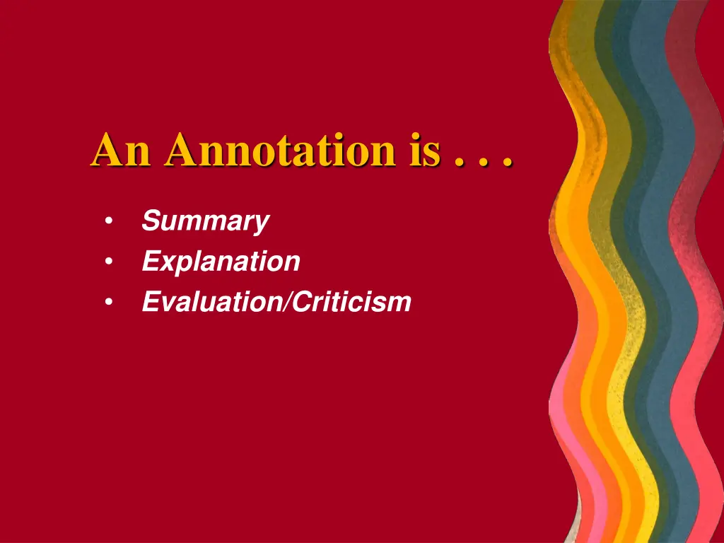 an annotation is