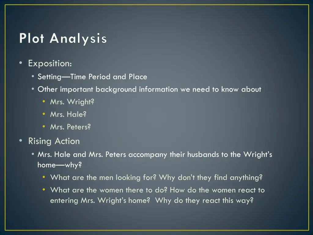 plot analysis