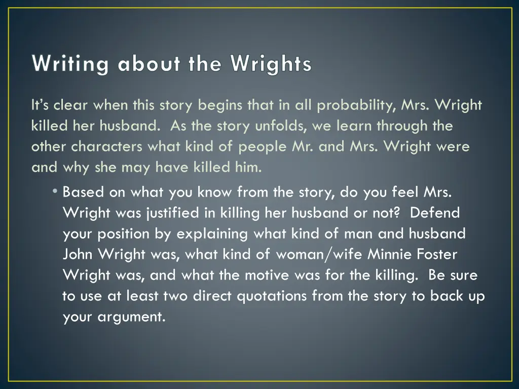 writing about the wrights