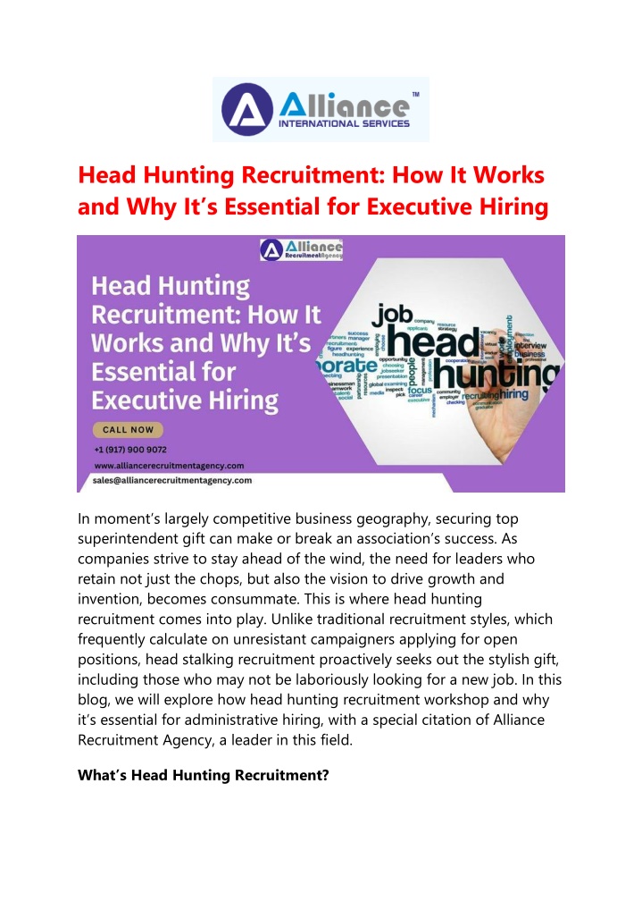 head hunting recruitment how it works