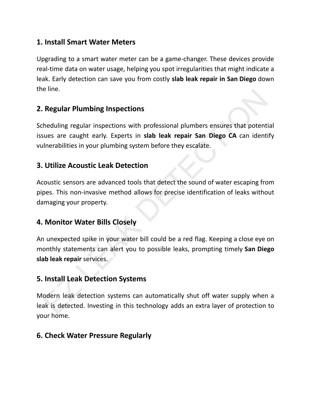 1 install smart water meters