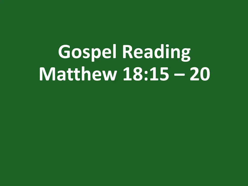 gospel reading matthew 18 15 20