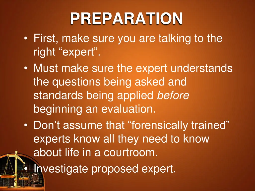 preparation first make sure you are talking