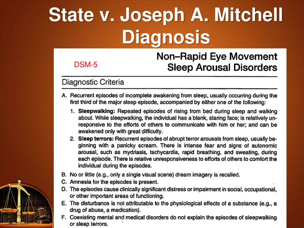 state v joseph a mitchell diagnosis