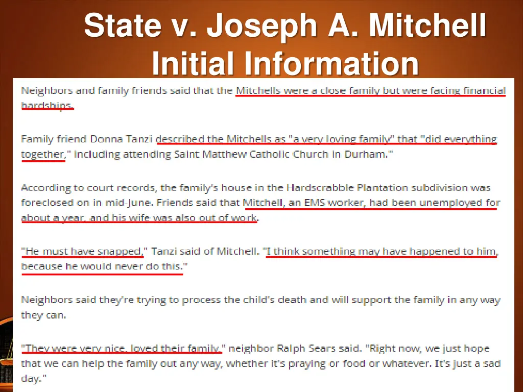 state v joseph a mitchell initial information 1