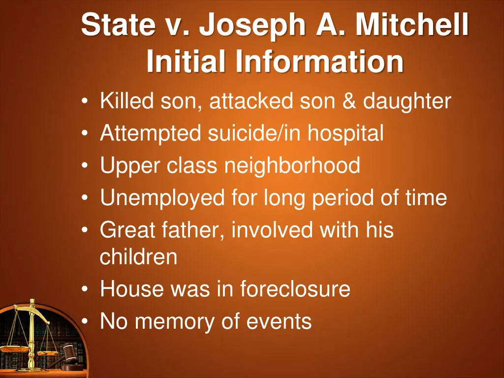 state v joseph a mitchell initial information 2