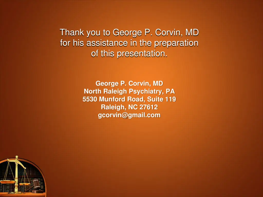 thank you to george p corvin