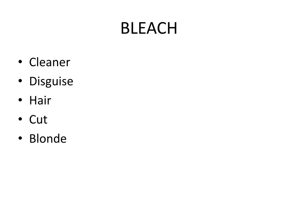 bleach