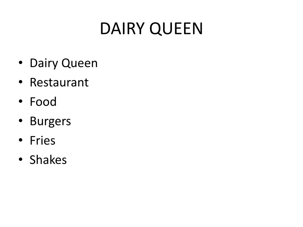 dairy queen