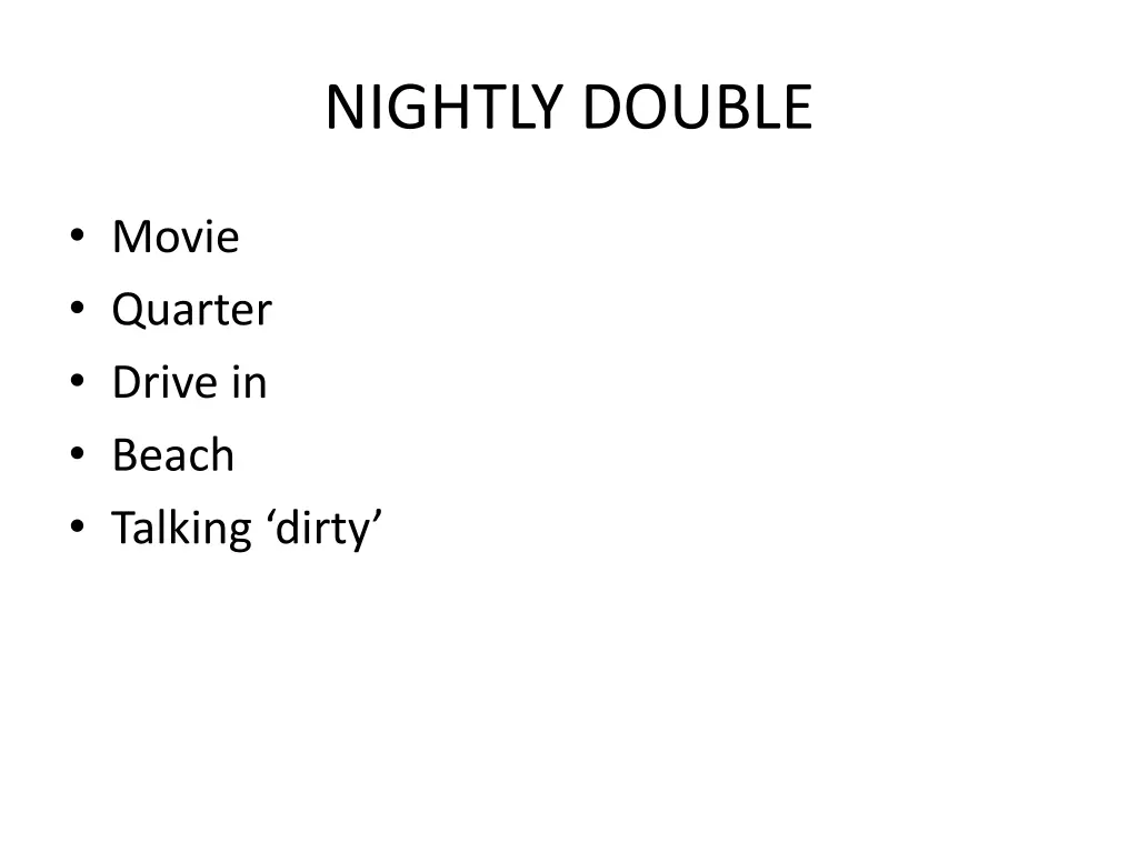 nightly double