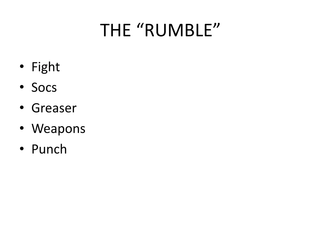 the rumble