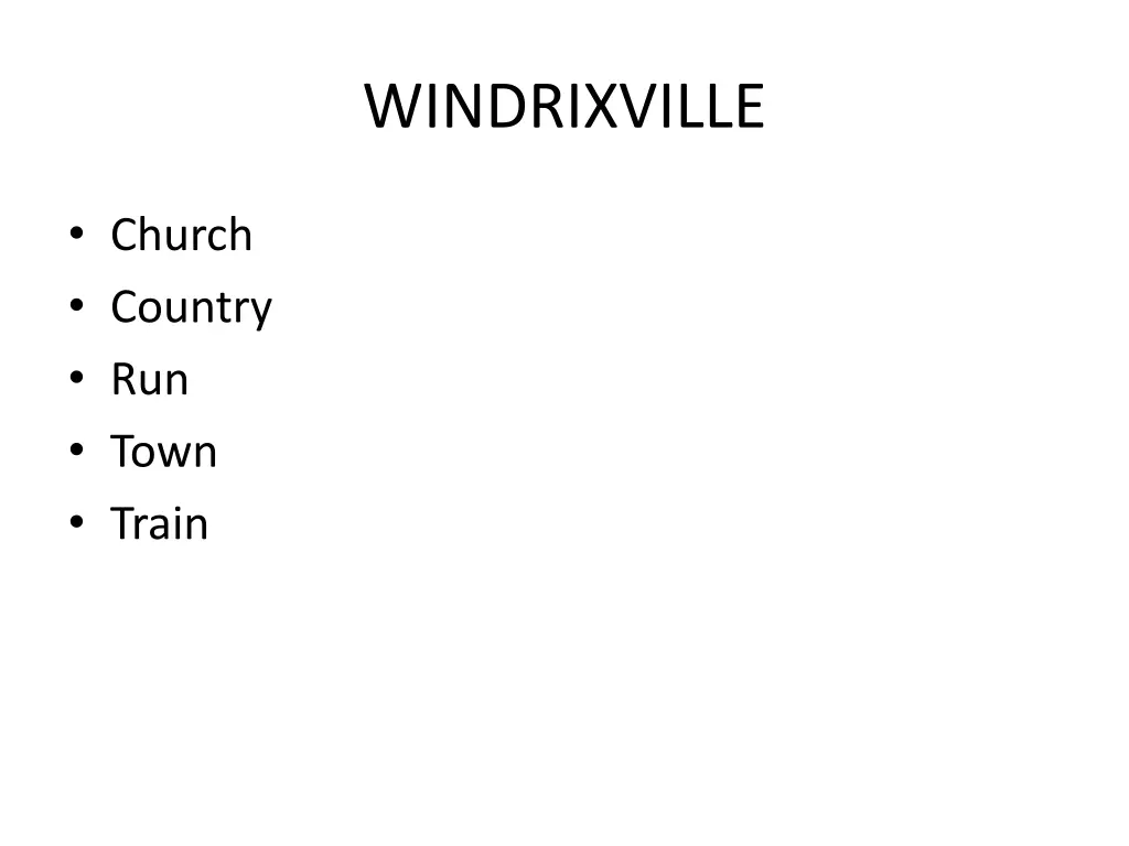 windrixville