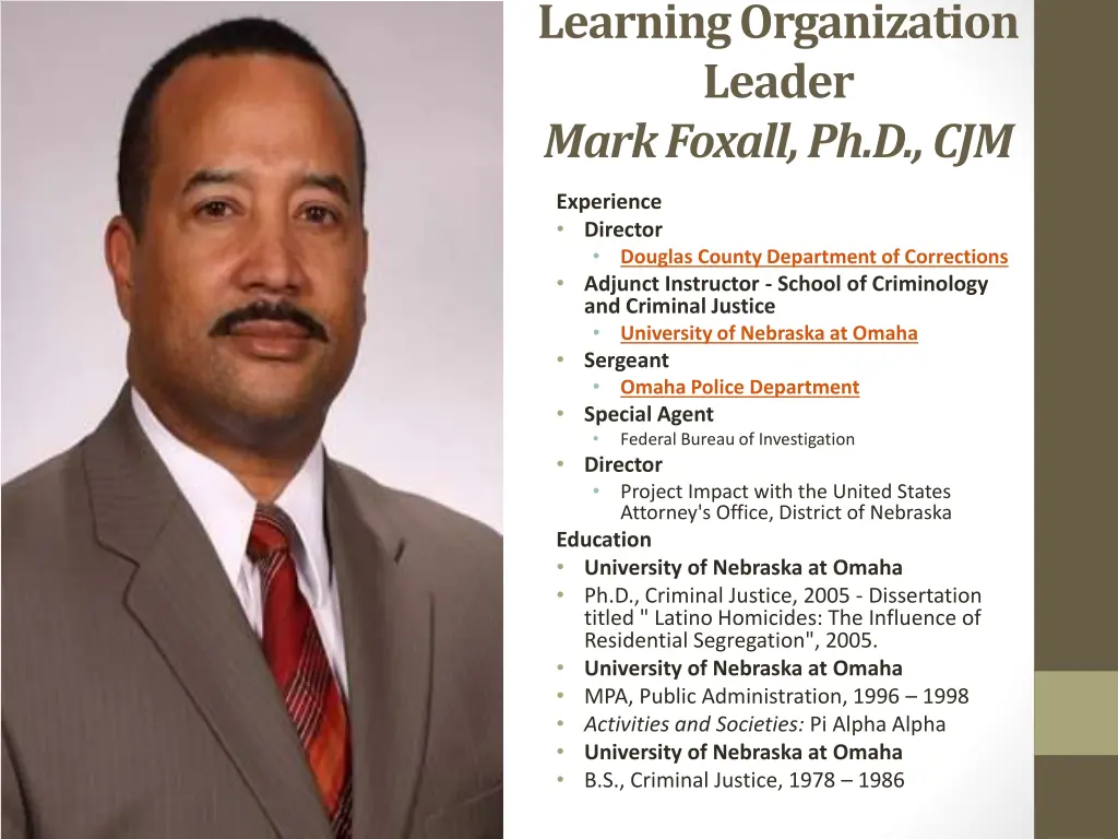 learning organization leader mark foxall ph d cjm 1