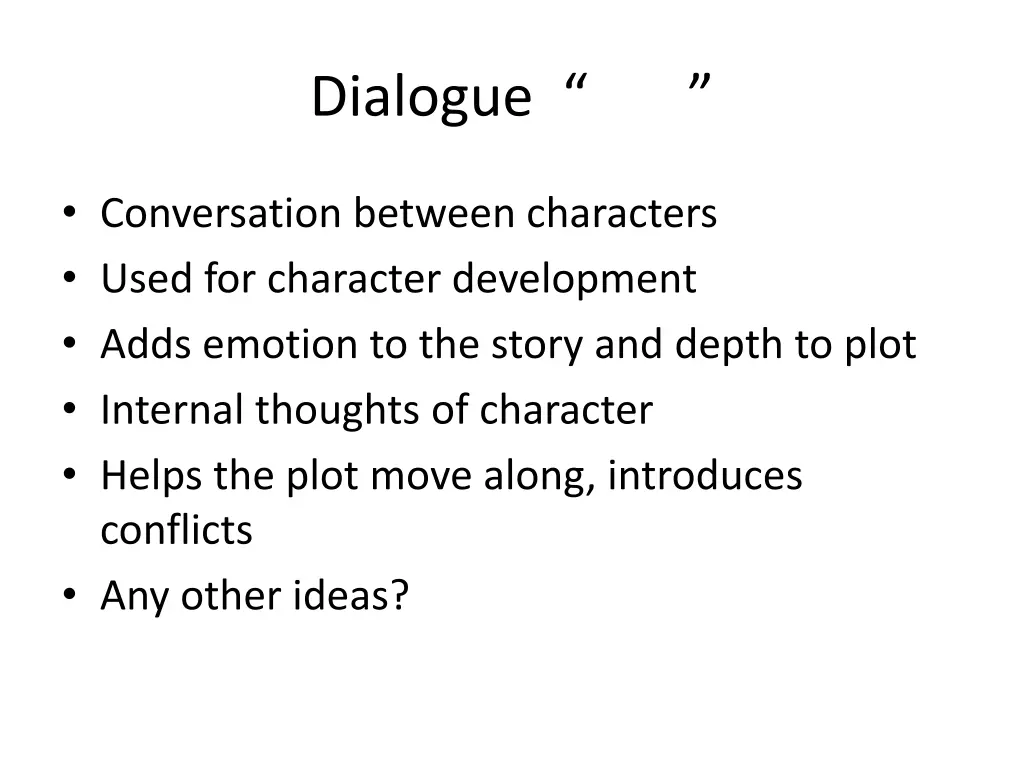 dialogue